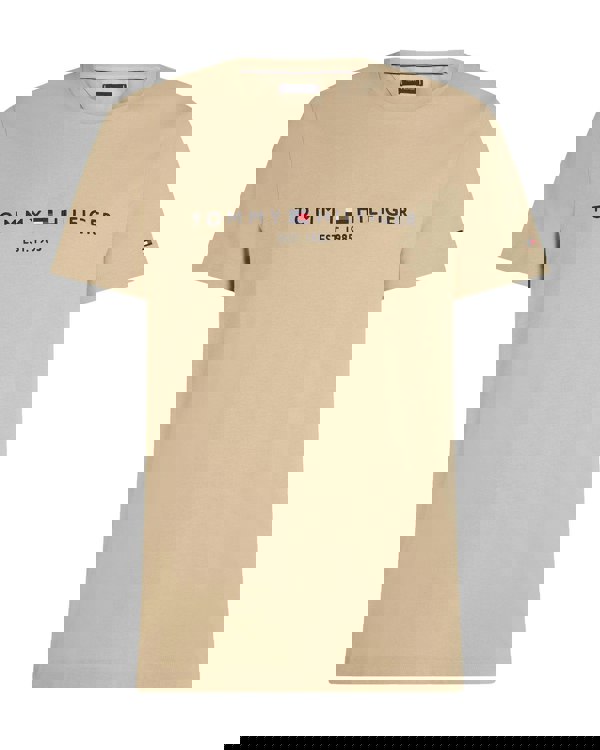 Tommy Hilfiger Tommy Logo Basic Mens T-Shirt - Sandalwood