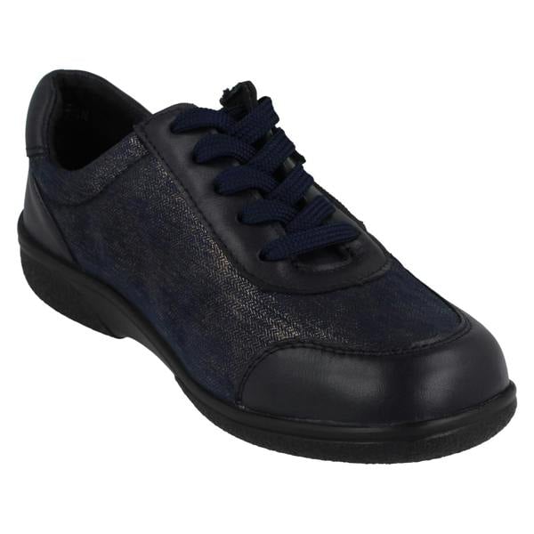 DB Shoes Ladies DB Shoes Wide Fit With Stretch Casual Lace Up/Zip Shoes Wayfaring