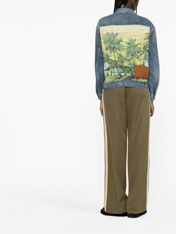 Palm Angels Sunrise Denim Jacket Cobalt Blue - Supplied FashionPALM ANGELS