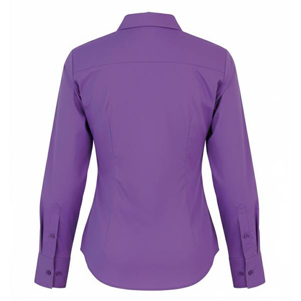 Premier Womens/Ladies Poplin Long-Sleeved Blouse - Rich Violet