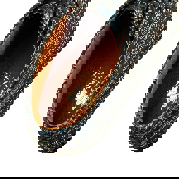 Embassy London Laviva - Black & Floral - Women's round toe wide fitted ankle boot In nubuck leather