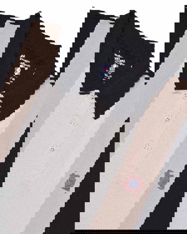 Lambretta Mens Classic Vintage Retro Mod Ska Casual Polo Shirt