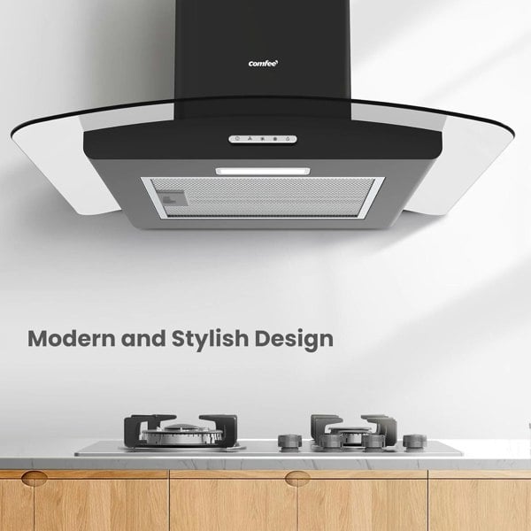 60cm Chimney Cooker Range Hood Kitchen Extractor with 3-Speed Modes Living and Home 