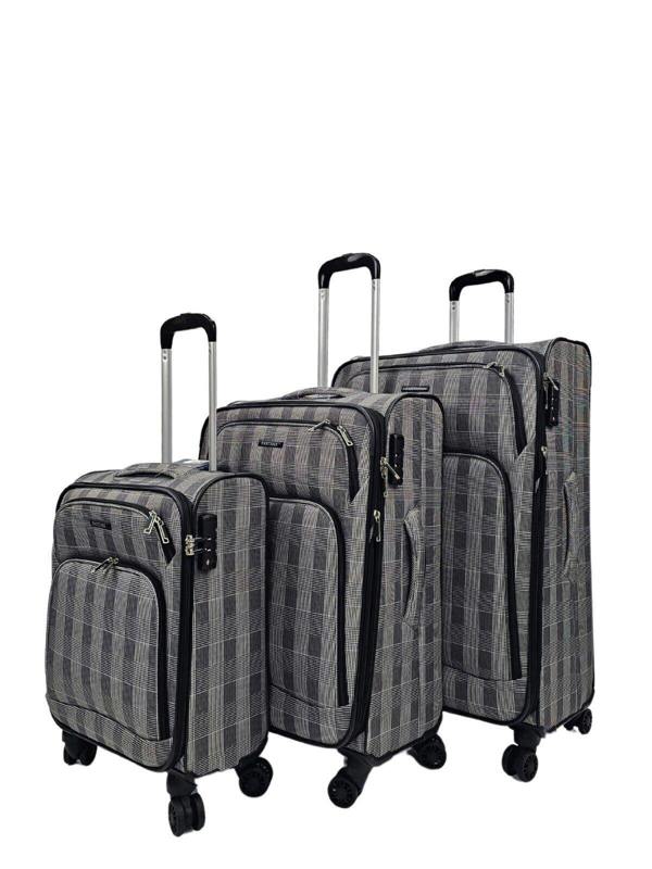 Eagle Luggage Lightweight Print Suitcases 8 Wheel Luggage Travel Soft Bags Set