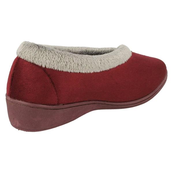 Rosebank Ladies Rosebank Memory Foam Wedge Heeled Slippers Sandra