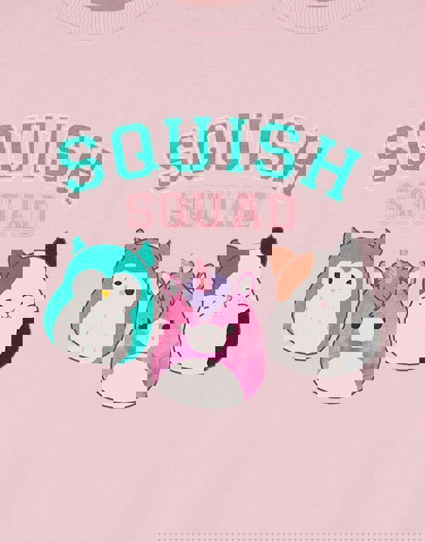 Squishmallows Girls Pink Squad Short Sleeved T-Shirt
