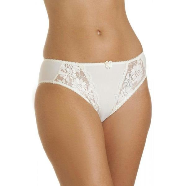 Womens Three Pack Classic Style Ivory Lace Briefs