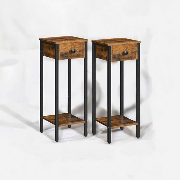 Rafaelo Mobilia Set of 2 Slim Side Tables