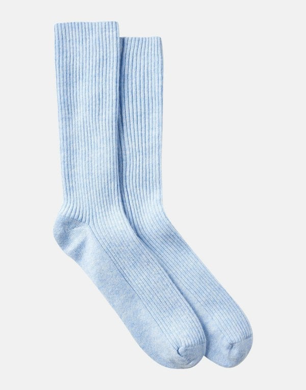 British Boxers Women's Cashmere Bed Socks – Baby Blue