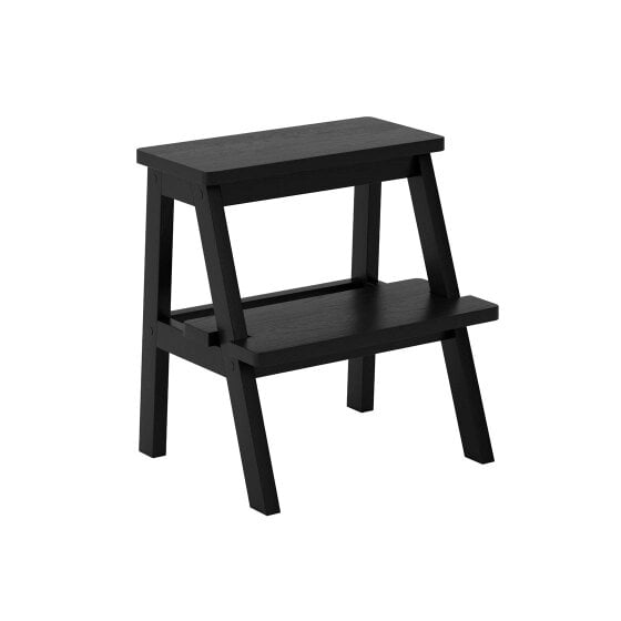 Wyld Haus Cork Black Wooden Level Decorative Stool