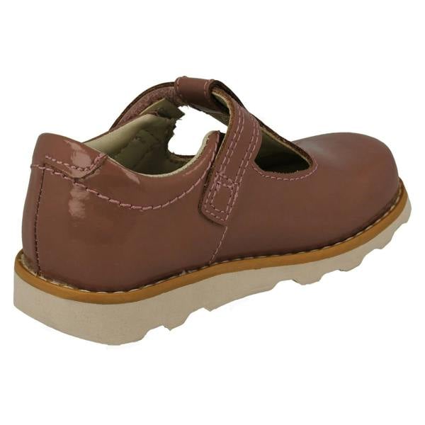 Clarks Girls Clarks T-Bar Heart Detailed Shoes Crown Teen T