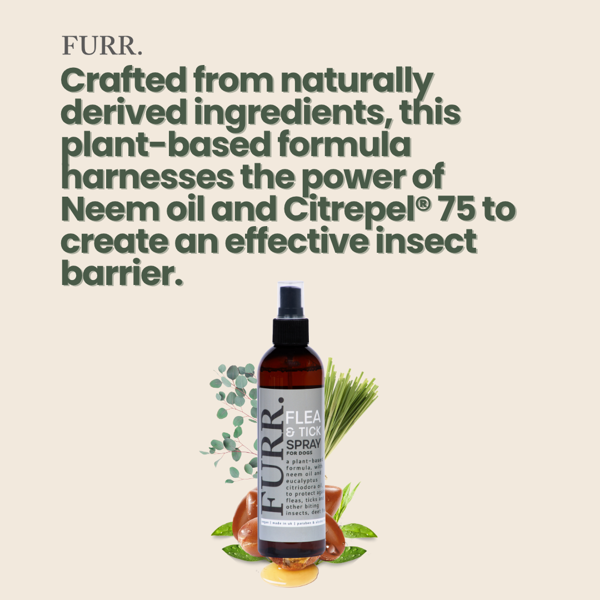 FURR Flea & Tick Spray 250ml x2 Natural, Plant-Based Formula