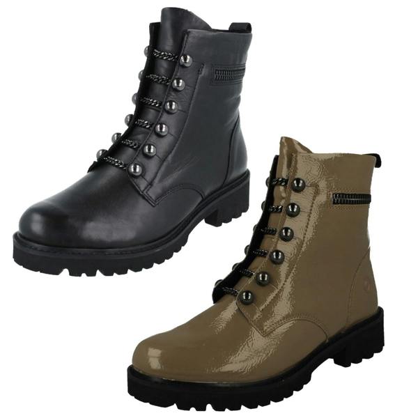 Remonte Ladies Remonte Military Style Ankle Boots D8670