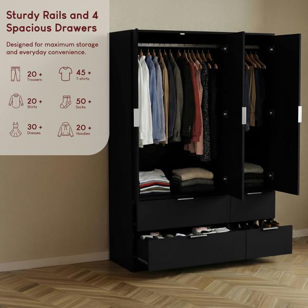 Vida Designs Trega 3 Door 4 Drawer Wardrobe