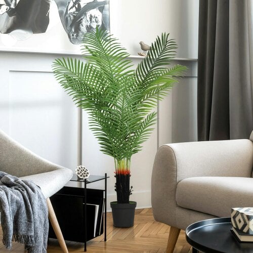 Wyld Haus Nomovi Artificial Areca Palm With Full Canopy Leaf Design In Pot 150cm Green