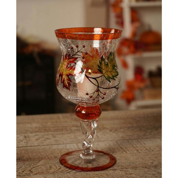 Country Living Autumn Leaf Candle Goblet - Medium