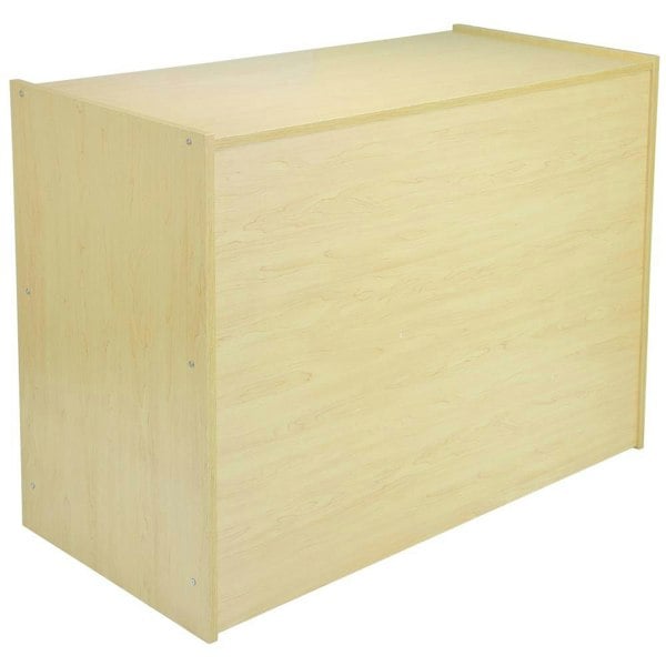 Venus Maple shop counter in light maple finish, featuring a sleek rectangular design and smooth surface, ideal for retail displays