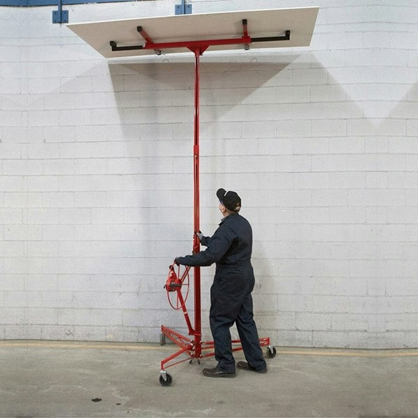 16FT Rolling Drywall Lifter Panel Hoist Jack Tool Cranes Living and Home