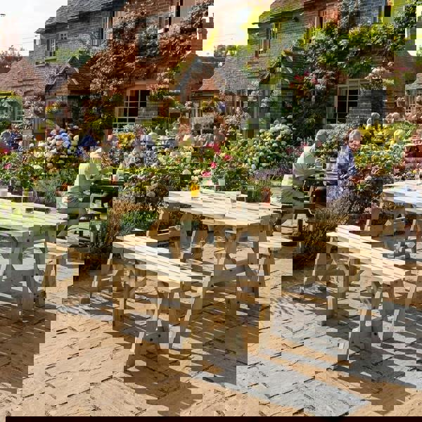 Arbor Garden Solutions Victoria Picnic Table and Benches Set