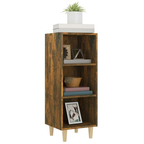 Berkfield Sideboard Smoked Oak 34.5x32.5x90 cm Engineered Wood