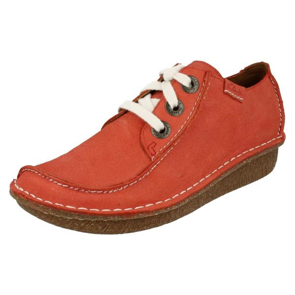 Clarks Ladies Clarks Comfortable Lace Up Flats Funny Dream