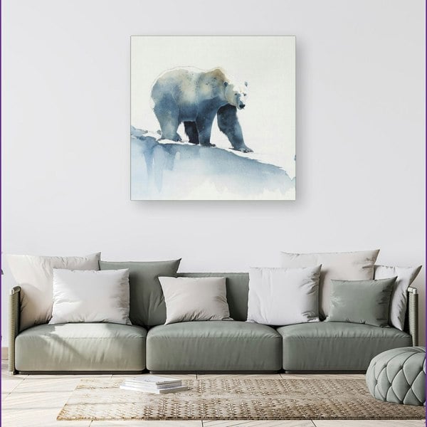 Warren Reed Polar Bear Watercolour Canvas