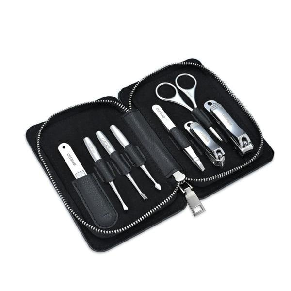Breed Nitro 8 Piece Surgical Steel Groom Kit - Carbon Fiber - Steel - BRDGRMKIT-CF01