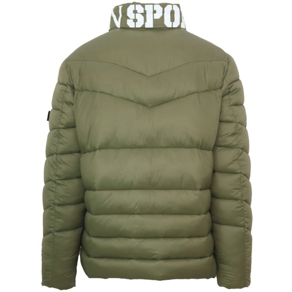 Plein Sport Padded Bold Logo Jacket - Green 