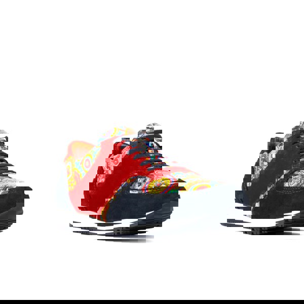 Embassy London San Francisco - Navy & Red Signature - Men's lace-up leather & suede trainer