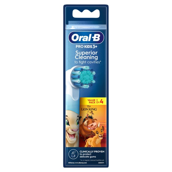 Oral-B Pro Kids Toothbrush Heads Featuring Disney The Lion King, 4 Counts