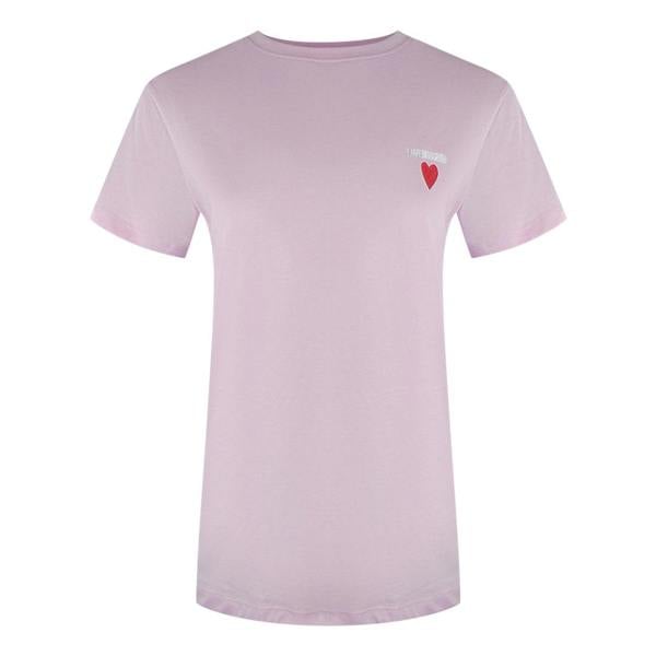 Moschino Love Moschino Small Heart Signature Logo Pink T-Shirt