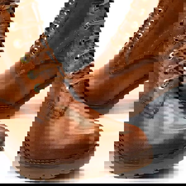 Pikolinos Llanes - Women’s Brandy Brown Leather Mid-Heel Ankle Boots