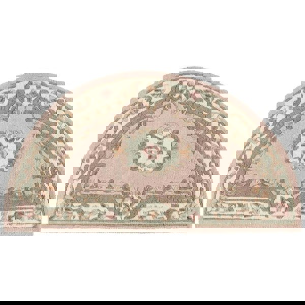 Shensi Pink Medallion Rug | Traditional Hand-Tufted Wool Rug