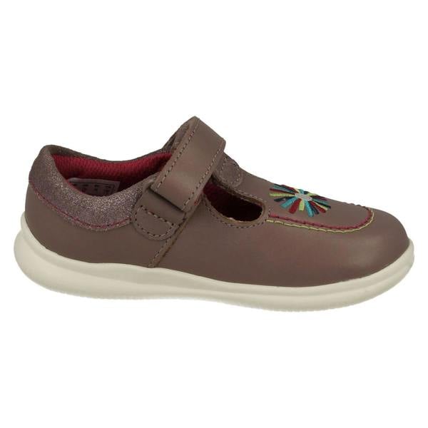 Clarks Girls Clarks Embroided Detailed T-Bar Shoes Crest Prom