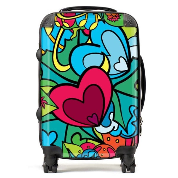 Warren Reed Hippie Psychedelic Pattern Suitcase