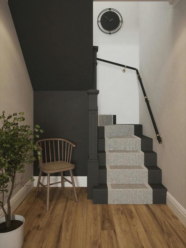 Handrails Direct Blakedown Midnight Wood Double Winder Handrail