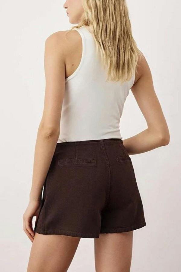 WOVCOR Mini Denim Short Skirt with Belt Detail
