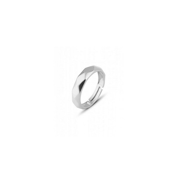 Sterling Silver Wide Hammered Ring - Spero London