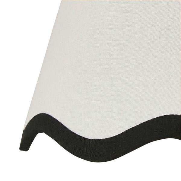 Pagazzi Lighting Ripple Candle Shade Off White/Black 15Cm