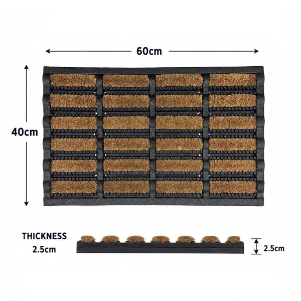 Nicoman Rubber and Coir Scraper Door Mat