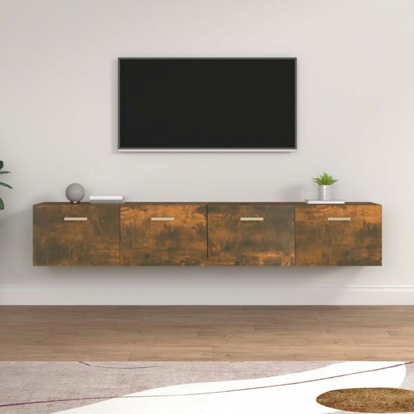 Berkfield Wall Cabinets 2 pcs Smoked Oak 100x36.5x35 cm Engineered Wood