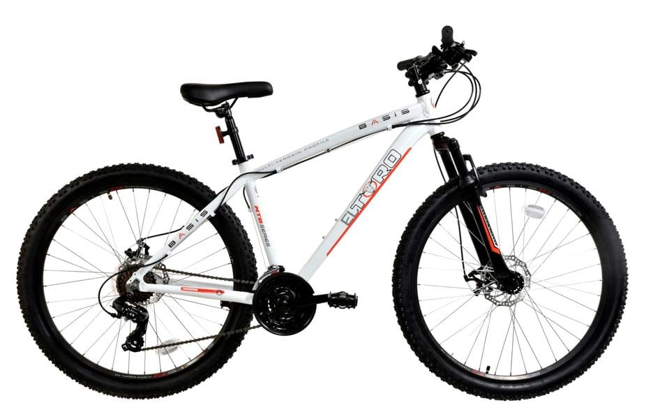 Basis Bikes Basis El Toro Hardtail Mountain Bike, 27.5" Wheel - White/Red