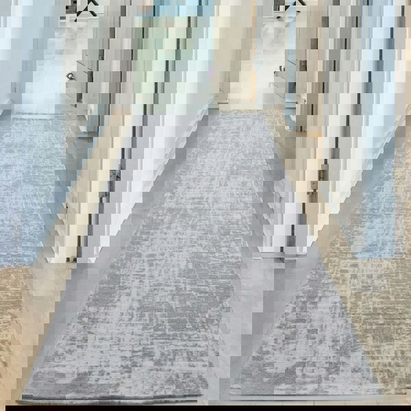 Machine Washable Flatweave Rug in Grey