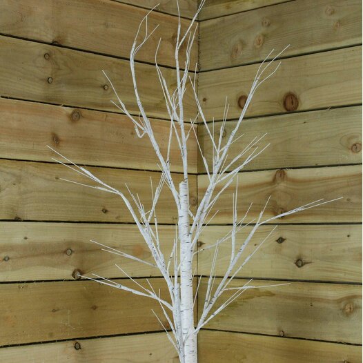 Samuel Alexander 2.4m (8ft) Indoor Outdoor Christmas Lit Birch Tree with 136 Warm White LEDs