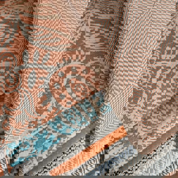 Cotton and Olive Dolce Paisley Cotton Throw Blanket