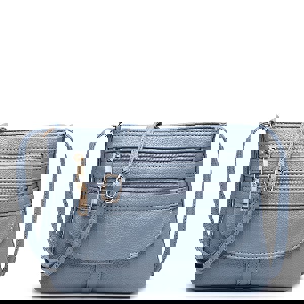 Kitise Small Slim Crossbody Messenger Bag Multilayer Zip Purse