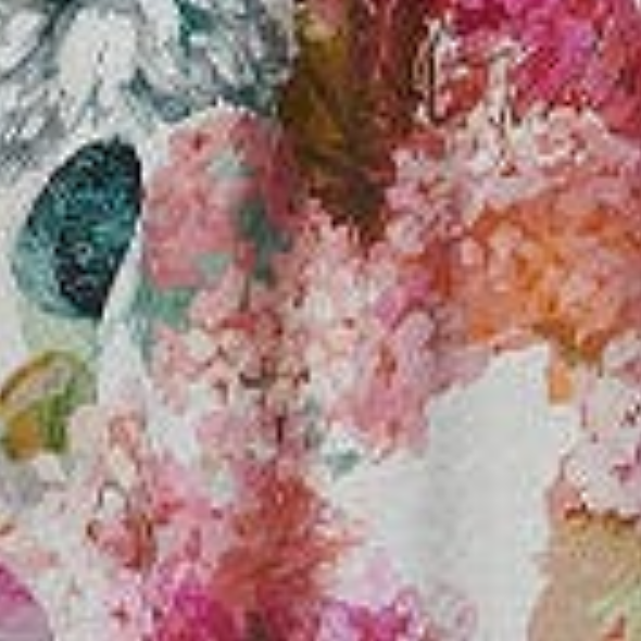 Izabel London Floral Long Sleeve Longline V-Neck Shirt