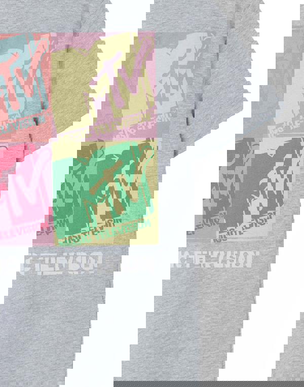 MTV Girls Grey Colour Block Short Sleeved T-Shirt