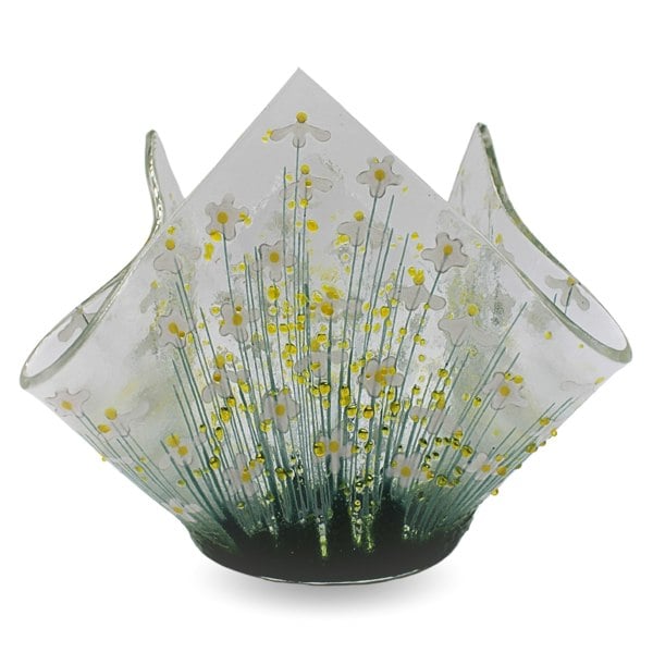 Handmade Fused Glass - Daisy Small Tealight