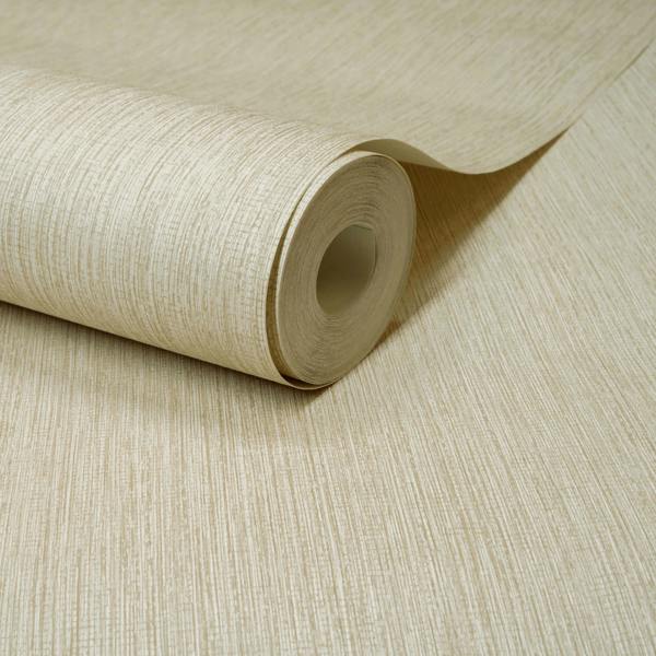 Grandeco Boutique Rays Grasscloth Effect PVC-free Eco Wallpaper, Cream